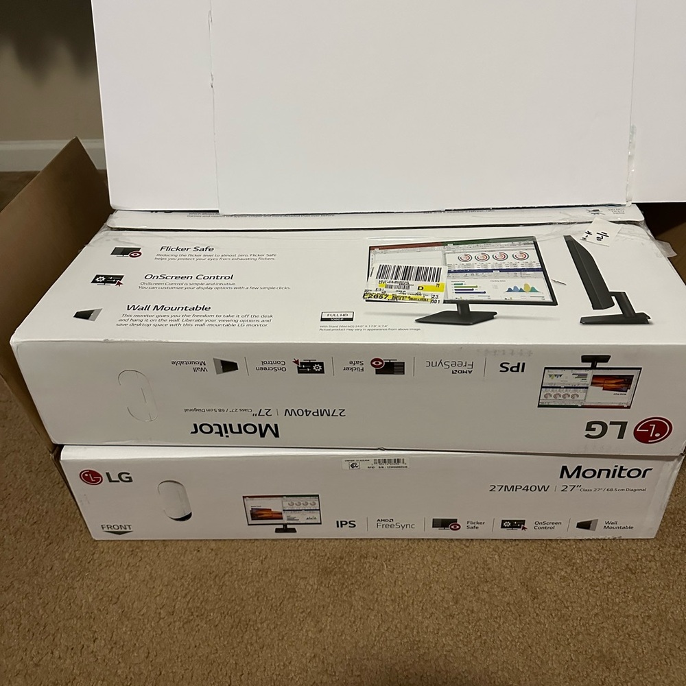 2 27” LG Monitor’s